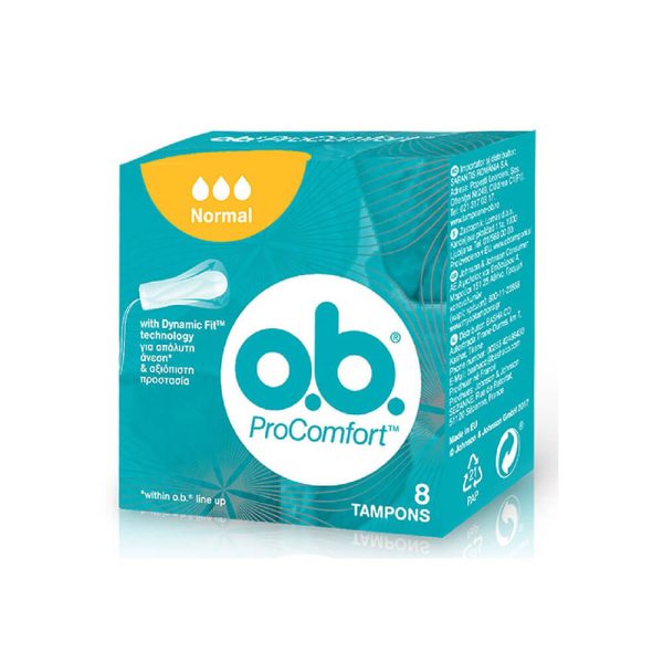O.B. PRO COMFORT ΤΑΜΠΟΝ 8τεμ. NORMAL
