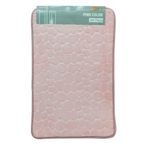 ΠΑΤΑΚΙ ΜΠΑΝΙΟΥ MEMORY FOAM ΡΟΖ ΒΟΤΣΑΛΟ ΜΕ PVC 45x73εκ. 815616