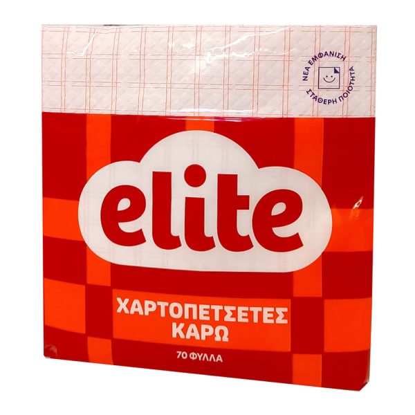 ELITE ΧΑΡΤΟΠΕΤΣΕΤΕΣ ΚΑΡΩ ΚΟΚΚΙΝΕΣ 70Φ. 33X33 130g