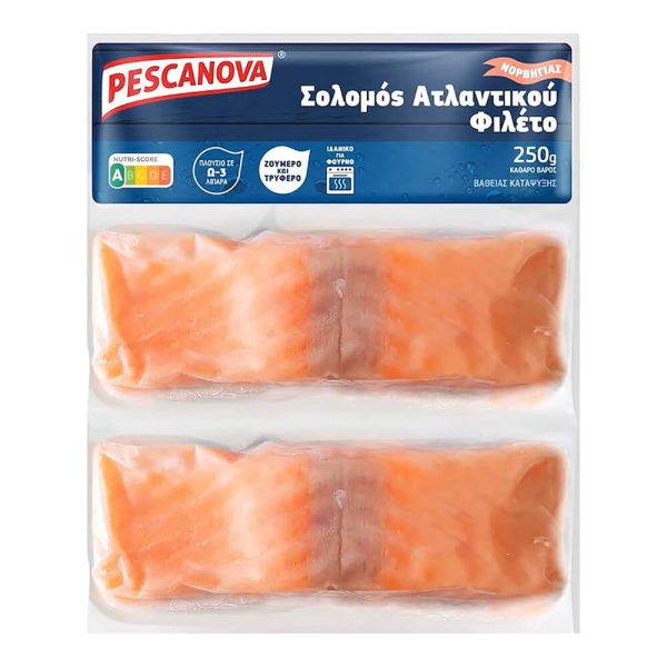 PESCANOVA ΣΟΛΟΜΟΣ ΑΤΛΑΝΤΙΚΟΥ ΦΙΛΕΤΟ ΣΕ ΜΕΡΙΔΕΣ 250g
