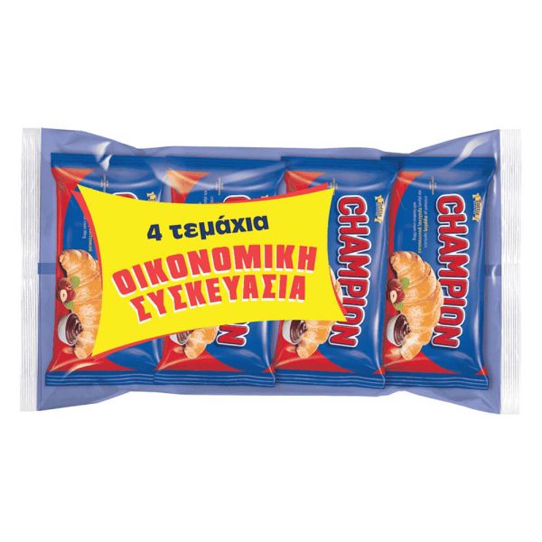 CHAMPION ΚΡΟΥΑΣΑΝ ΜΕ ΓΕΜΙΣΗ ΠΡΑΛΙΝΑ ΦΟΥΝΤΟΥΚΙΟΥ 4x70g