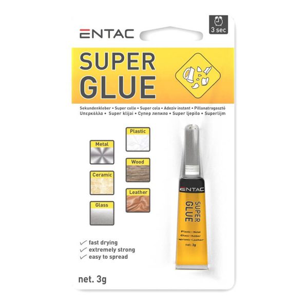 ΚΟΛΛΑ ΣΤΙΓΜΗΣ ENTAC SUPER GLUE 3g (τεμάχιο)