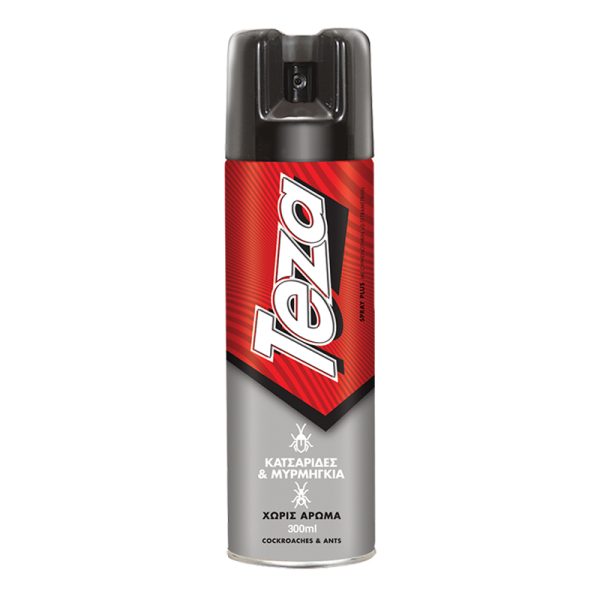 TEZA SPRAY ΕΝΤΟΜΟΚΤΟΝΟ ΓΙΑ ΚΑΤΣΑΡΙΔΕΣ & ΜΥΡΜΗΓΚΙΑ 300ml ΧΩΡΙΣ ΑΡΩΜΑ