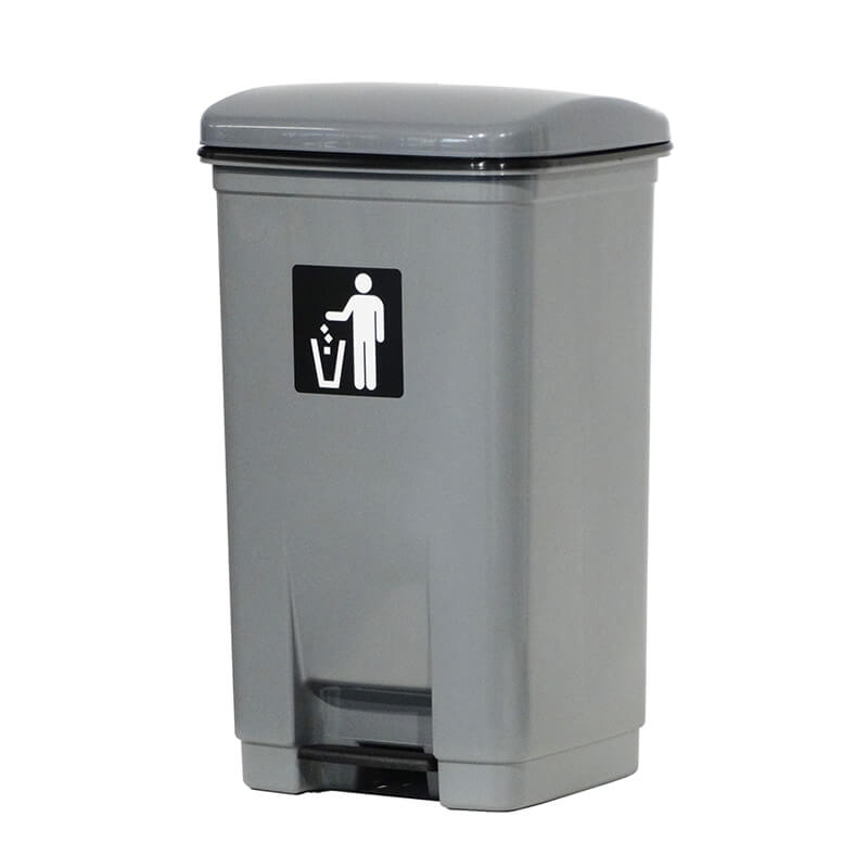 ΚΑΔΟΣ ΑΠΟΡΡΙΜΜΑΤΩΝ ΤΕΤΡΑΓΩΝΟΣ 40lt ΓΚΡΙ ΤΙΤΑΝΙΟΥ (30Χ31,5Χ55εκ.) Νο.146