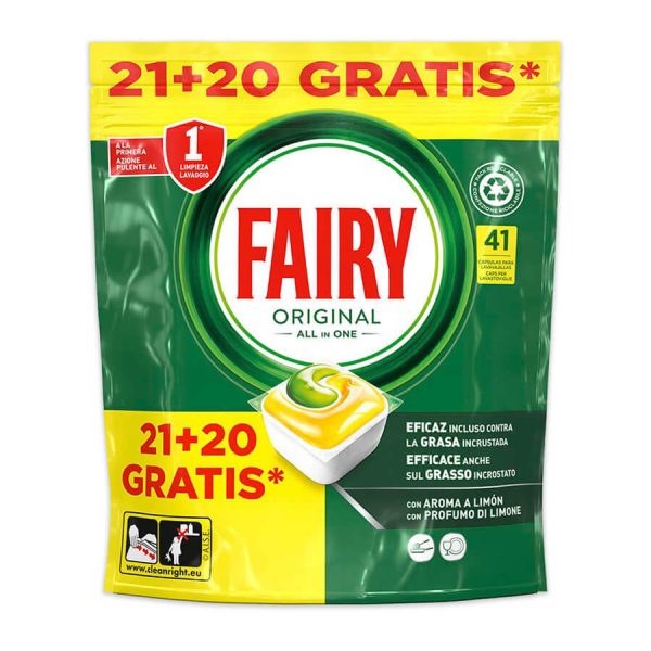FAIRY CAPS 21+20τεμ. ORIGINAL ALL IN ONE LEMON