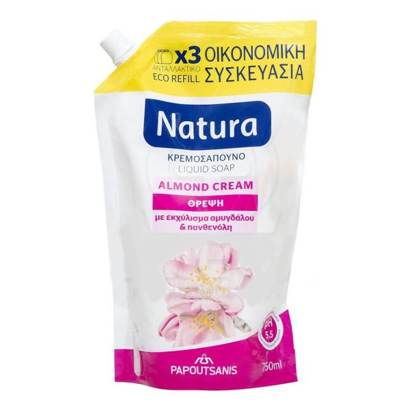 PAPOUTSANIS ΚΡΕΜΟΣΑΠΟΥΝΟ ΑΝΤΑΛΛΑΚΤΙΚΟ 750ml ALMOND CREAM