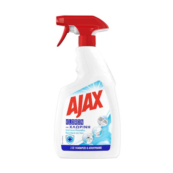 AJAX KLORON ΜΕ ΧΛΩΡΙΝΗ 2 ΣΕ 1 ΑΝΤΛΙΑ ΚΑΘΑΡΙΣΜΟΥ 750ml ΓΙΑ ΟΛΕΣ ΤΙΣ ΕΠΙΦΑΝΕΙΕΣ