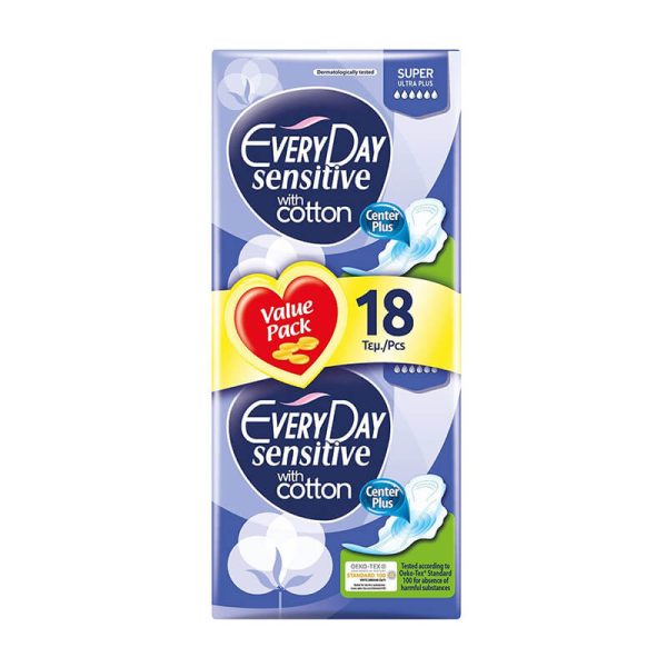 EVERYDAY ΣΕΡΒΙΕΤΕΣ SENSITIVE ULTRA PLUS ECONOMY SUPER 18τεμ.