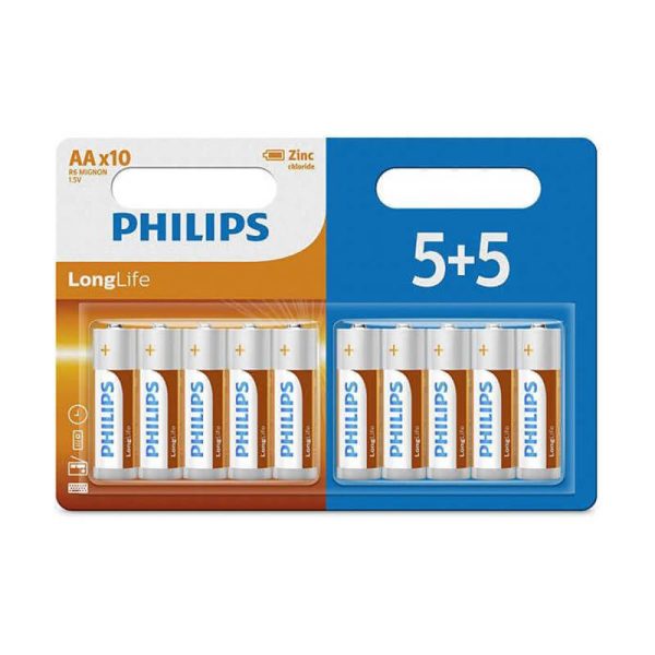 PHILIPS ΜΠΑΤΑΡΙΕΣ ΕΝΙΣΧΥΜΕΝΕΣ AA ΣΕΤ 10