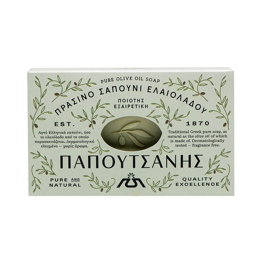 PAPOUTSANIS ΠΡΑΣΙΝΟ ΣΑΠΟΥΝΙ ΕΛΑΙΟΛΑΔΟΥ 125gr