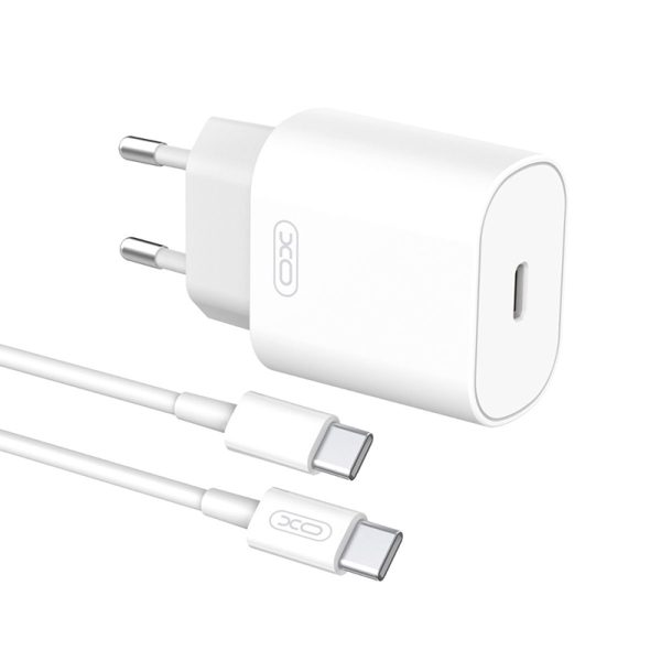 ΦΟΡΤΙΣΤΗΣ Type C ΜΕ ΚΑΛΩΔΙΟ Type C XO-L91 EU 25W Fast Charger White