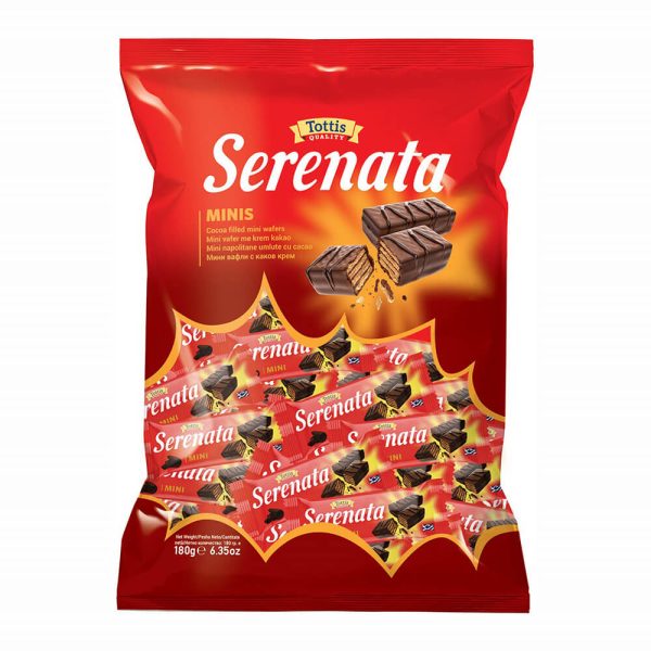 SERENATA MINI'S ΓΚΟΦΡΕΤΙΝΙΑ ΜΕ ΣΟΚΟΛΑΤΑ ΓΑΛΑΚΤΟΣ ΣΑΚΟΥΛΑ 180g