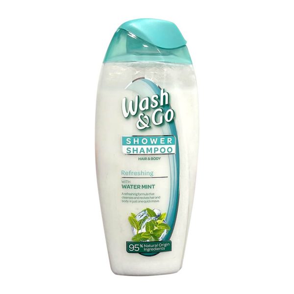 WASH & GO ΣΑΜΠΟΥΑΝ & ΑΦΡΟΛΟΥΤΡΟ 250ml WATER MINT