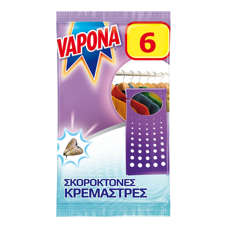 VAPONA ΣΚΟΡΟΚΤΟΝΕΣ ΚΡΕΜΑΣΤΡΕΣ ΜΕ ΛΕΒΑΝΤΑ 6τεμ.