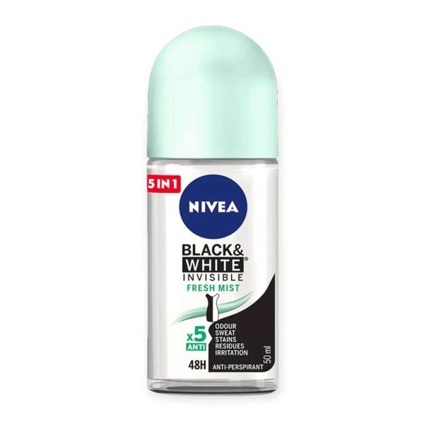 NIVEA ROLL-ON ΑΠΟΣΜΗΤΙΚΟ 50ml BLACK & WHITE INVISIBLE FRESH MIST