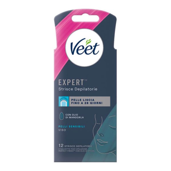 VEET ΑΠΟΤΡΙΧΩΤΙΚΕΣ ΤΑΙΝΙΕΣ ΚΕΡΙΟΥ ΠΡΟΣΩΠΟΥ EXPERT 12τεμ. SENSITIVE SKIN