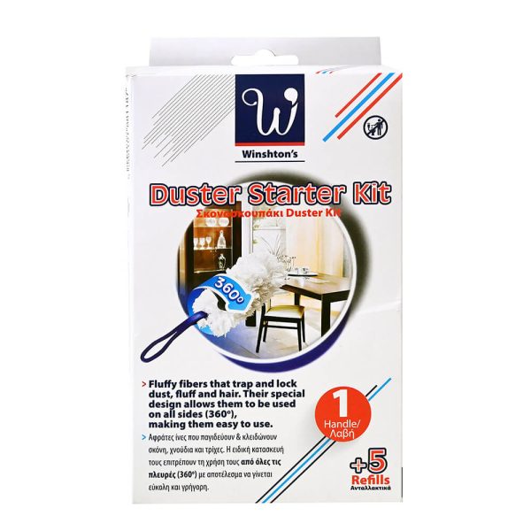 WINSHTON'S DUSTER STARTER KIT ΜΕ ΛΑΒΗ & 5 ΑΝΤΑΛΛΑΚΤΙΚΑ ΦΤΕΡΑ ΞΕΣΚΟΝΙΣΜΑΤΟΣ