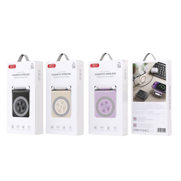 POWER BANK MAGNETIC FAST CHARGING 10000mAh XO PR226 PD20W + USB22.5W 15W ΜΑΥΡΟ - Image 4