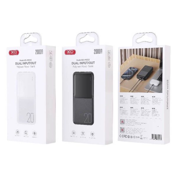 POWER BANK 20000mAh XO PR252 LIGHTED MOBILE ΜΑΥΡΟ - Image 2