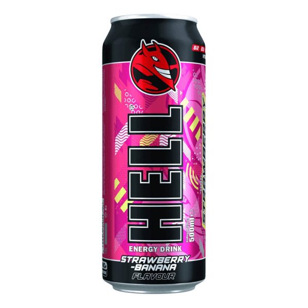 HELL ENERGY DRINK 500ml STRAWBERRY-BANANA - Image 2