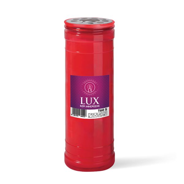 ΚΕΡΙ ΑΦΙΕΡΩΣΗΣ 60T LUX 6.6Χ21.5εκ. ΚΟΚΚΙΝΟ 284gr