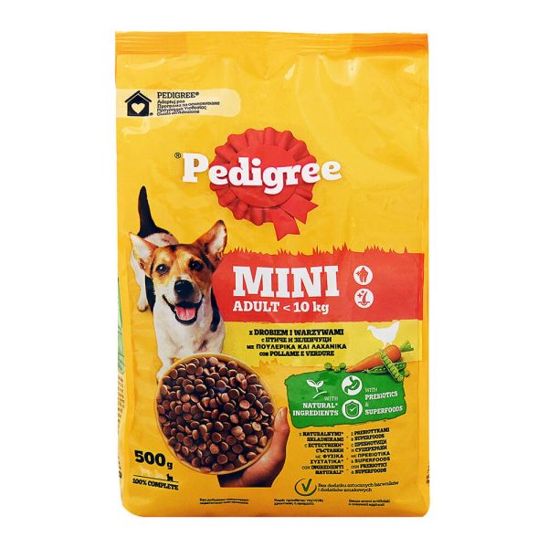 PEDIGREE ADULT MINI ΞΗΡΗ ΤΡΟΦΗ ΣΚΥΛΟΥ 500g ΠΟΥΛΕΡΙΚΑ