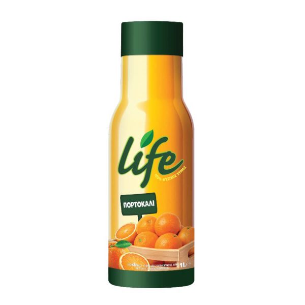 LIFE ΦΥΣΙΚΟΣ ΧΥΜΟΣ 1Lt ΠΟΡΤΟΚΑΛΙ