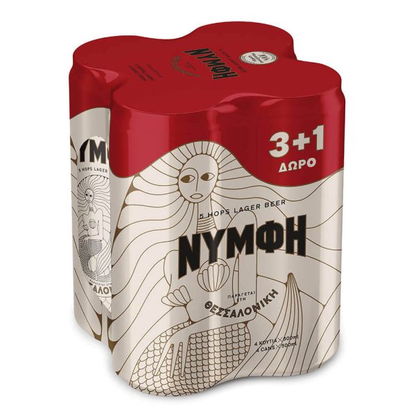 ΝΥΜΦΗ ΜΠΙΡΑ ΚΟΥΤΙ 500ml (3+1 ΔΩΡΟ) 5% vol.
