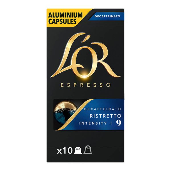 L'OR ΣΤΙΓΜΙΑΙΟΣ ΚΑΦΕΣ ESPRESSO DECAF RISTRETO CAPS 10τεμ.