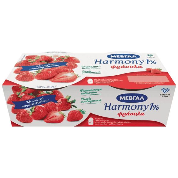 ΜΕΒΓΑΛ HARMONY 1% ΕΠΙΔΟΡΠΙΟ ΓΙΑΟΥΡΤΙΟΥ ΦΡΑΟΥΛΑ 2x170g