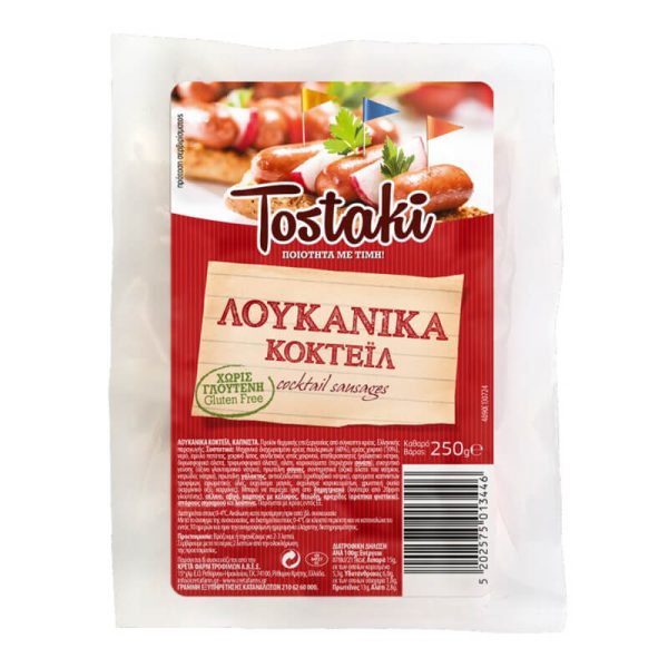 TOSTAKI ΛΟΥΚΑΝΙΚΑ ΚΟΚΤΕΙΛ 250g ΧΩΡΙΣ ΓΛΟΥΤΕΝΗ
