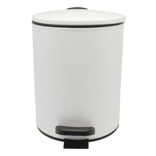 ΠΕΝΤΑΛ ΜΠΑΝΙΟΥ 5lt INOX ΛΕΥΚΟ ΜΑΤ SOFT CLOSE 842803 - Image 2
