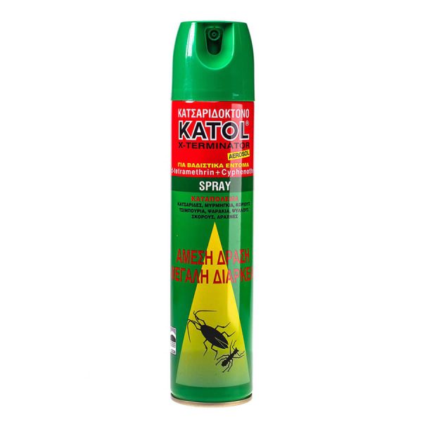 KATOL ΚΑΤΣΑΡΙΔΟΚΤΟΝΟ SPRAY 300ml ΓΙΑ ΒΑΔΙΣΤΙΚΑ ΕΝΤΟΜΑ