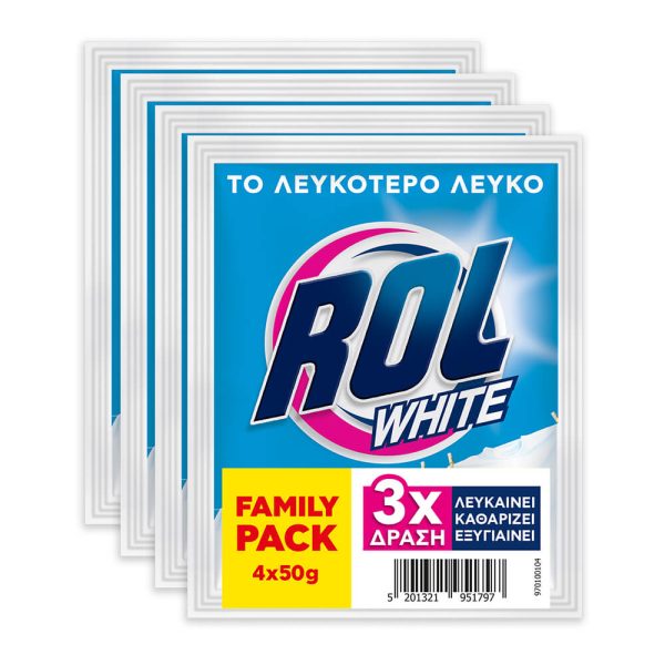 ROL WHITE ΥΠΕΡΛΕΥΚΑΝΤΙΚΟ ΡΟΥΧΩΝ ΣΕΤ 4τεμ. x 50g