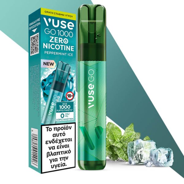 Vuse GO 1000 ZERO Peppermint Ice 0mg one use