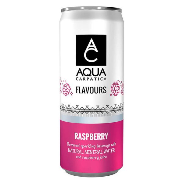 AQUA CARPATICA Flavours ΑΝΘΡΑΚΟΥΧΟ ΜΕΤΑΛΛΙΚΟ ΝΕΡΟ Rasberry 330ml