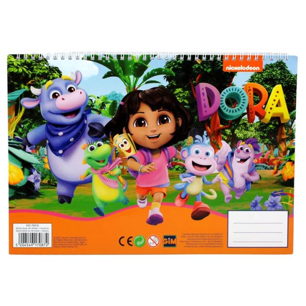 ΜΠΛΟΚ ΖΩΓΡΑΦΙΚΗΣ 23x33εκ. 40Φ. ME STICKERS DORA THE EXPLORER 345-70416
