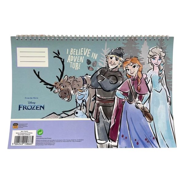 ΜΠΛΟΚ ΖΩΓΡΑΦΙΚΗΣ Α4 ΣΠΙΡΑΛ 30Φ. FROZEN 341-71413