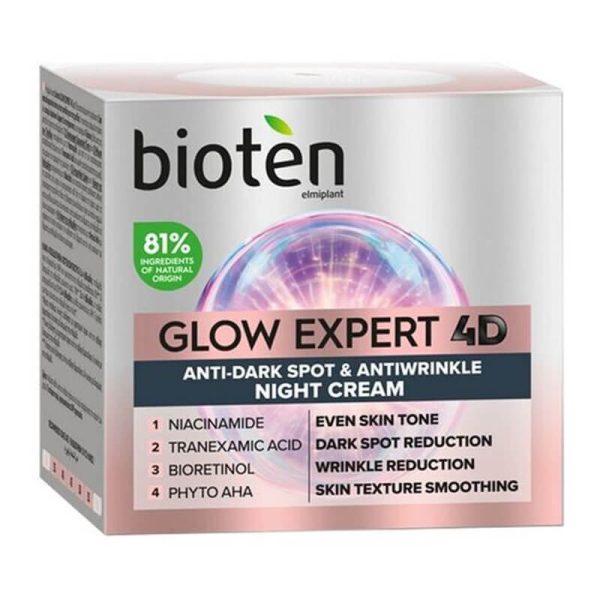 BIOTEN Glow Expert 4D Κρέμα Νύχτας Κατά των Πανάδων & των Ρυτίδων Spf15 50ml