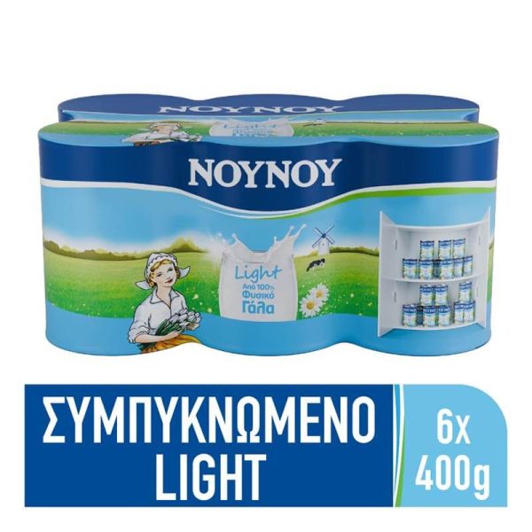 ΝΟΥΝΟΥ ΓΑΛΑ ΕΒΑΠΟΡΕ LIGHT MULTIPACK 6x400g - Image 2