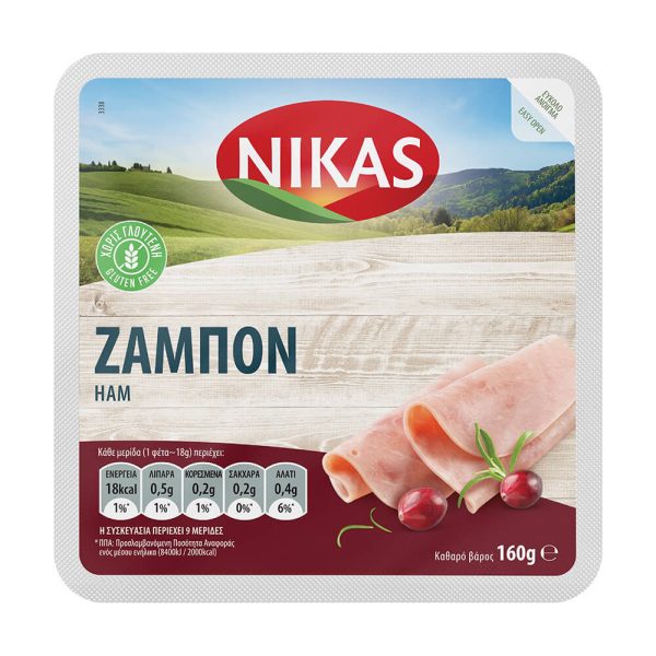 NIKAS ΖΑΜΠΟΝ ΣΕ ΦΕΤΕΣ XΩΡΙΣ ΓΛΟΥΤΕΝΗ 160g