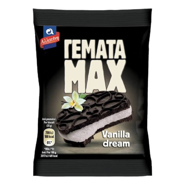 ΑΛΛΑΤΙΝΗ ΜΠΙΣΚΟΤΑ ΓΕΜΑΤΑ MAX ΒΑΝΙΛΙΑ 35g