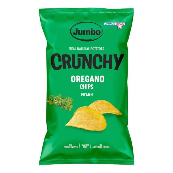 JUMBO CRUNCHY CHIPS ΜΕ ΡΙΓΑΝΗ ΧΩΡΙΣ ΓΛΟΥΤΕΝΗ 150g