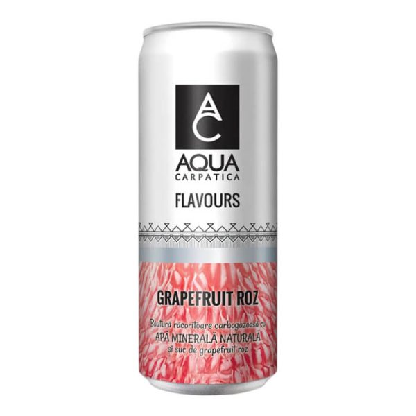 AQUA CARPATICA Flavours ΑΝΘΡΑΚΟΥΧΟ ΜΕΤΑΛΛΙΚΟ ΝΕΡΟ Pink Grapefruit 330ml