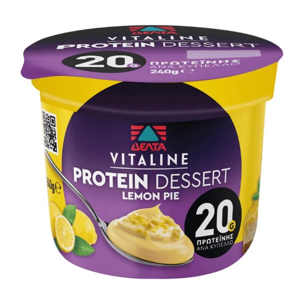 ΔΕΛΤΑ VITALINE PROTEIN DESSERT ΕΠΙΔΟΡΠΙΟ ΓΑΛΑΚΤΟΣ ΛΕΜΟΝΙ & ΜΠΙΣΚΟΤΟ 240g