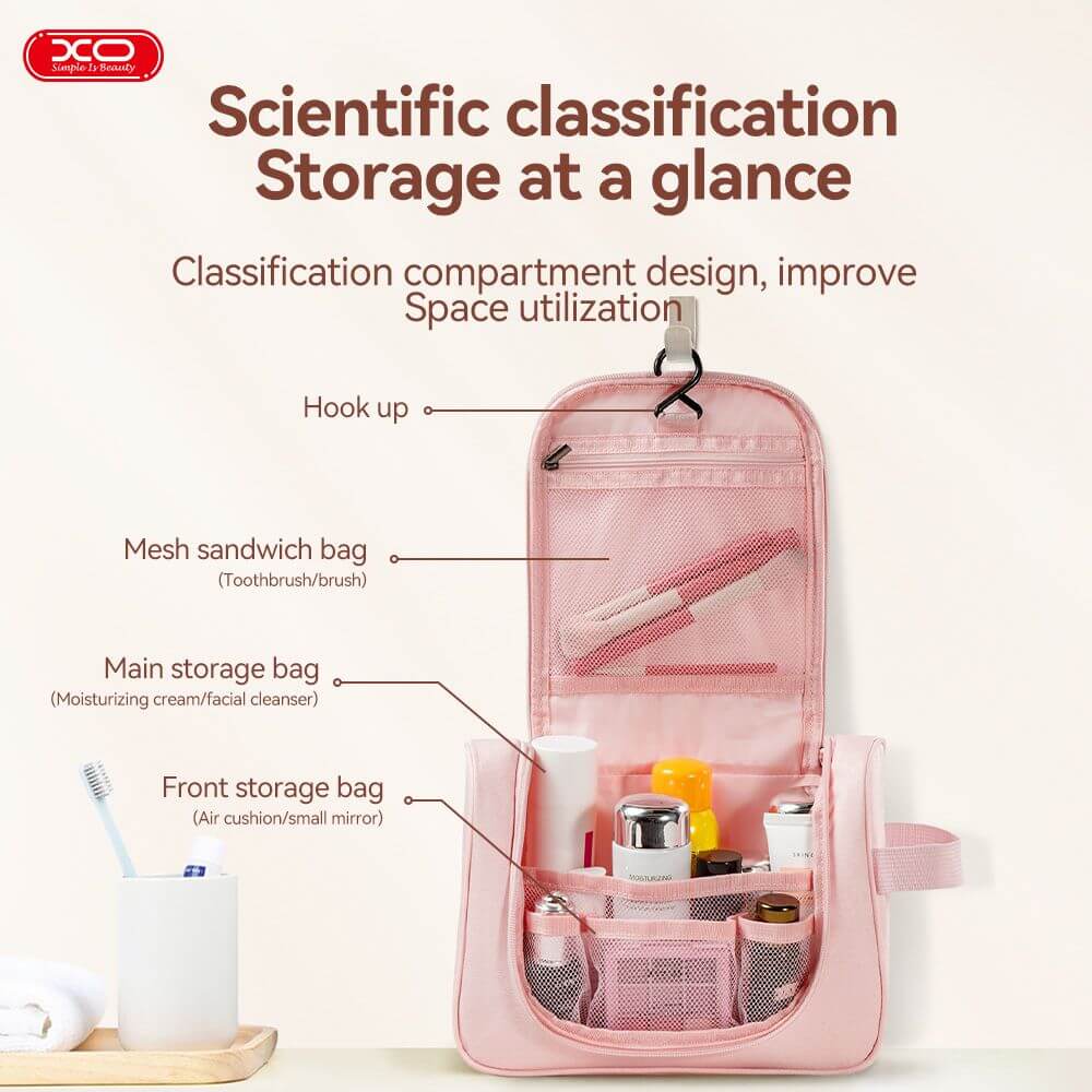 ΝΕΣΕΣΕΡ WASHBAG 25x20x9εκ. ΓΚΡΙ XO-CB07 - Image 3