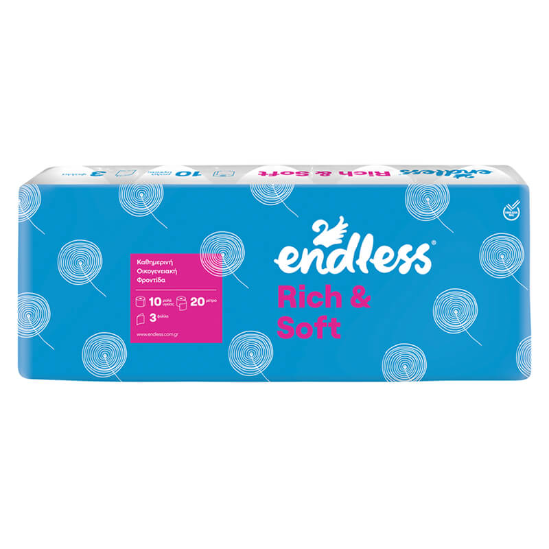 ENDLESS ΧΑΡΤΙ ΥΓΕΙΑΣ RICH & SOFT 3Φ. 95g 10τεμ.