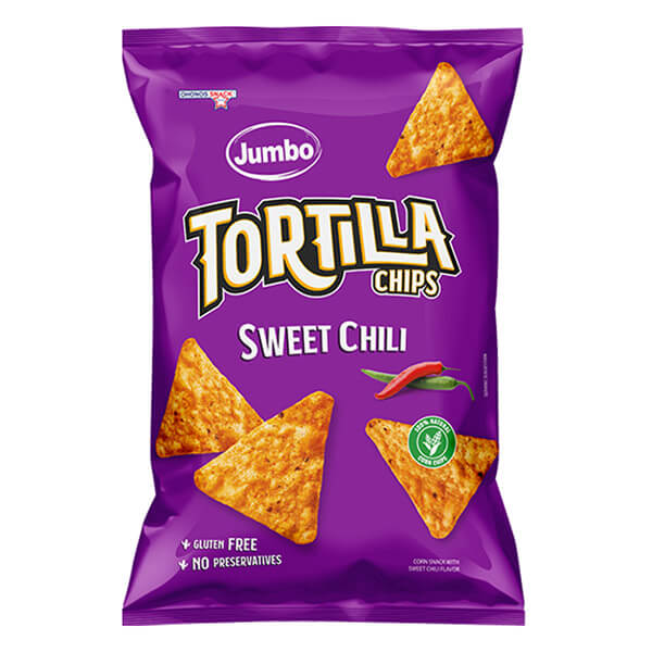 JUMBO TORTILLA CHIPS SWEET CHILI ΧΩΡΙΣ ΓΛΟΥΤΕΝΗ 100g