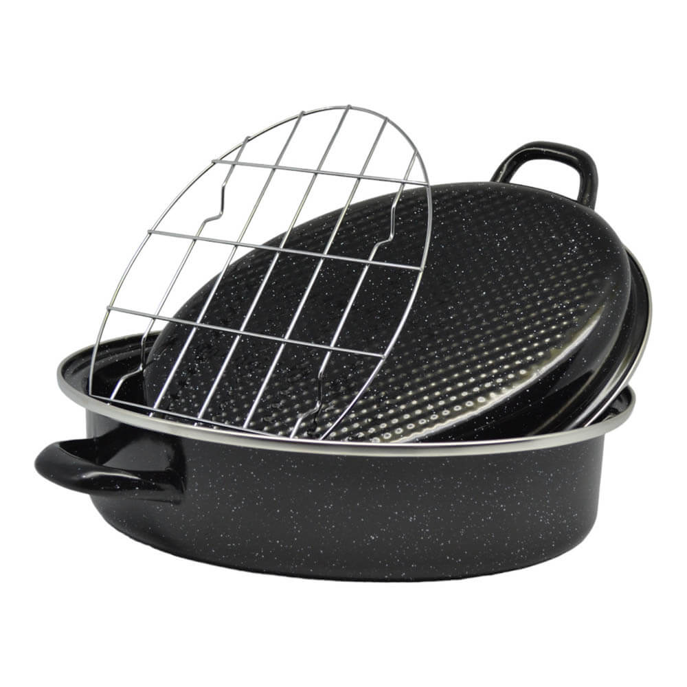 ΓΑΣΤΡΑ ΟΒΑΛ ΕΜΑΓΙΕ ΒΑΡΙΑ ΜΕ ΣΧΑΡΑ ΚΑΙ ΑΝΟΞΕΙΔΩΤΟ ΧΕΙΛΟΣ 38x29x14εκ. 832132 - Image 2