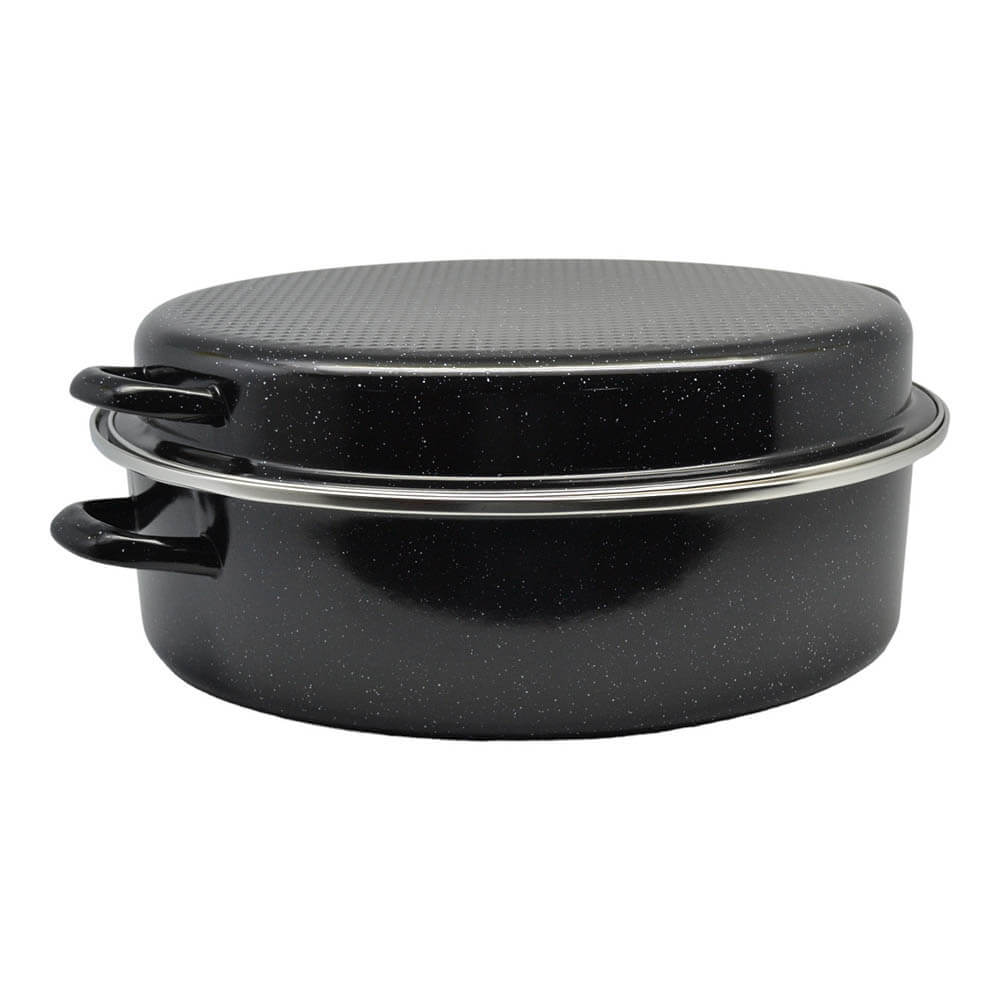 ΓΑΣΤΡΑ ΟΒΑΛ ΕΜΑΓΙΕ ΒΑΡΙΑ ΜΕ ΣΧΑΡΑ ΚΑΙ ΑΝΟΞΕΙΔΩΤΟ ΧΕΙΛΟΣ 38x29x14εκ. 832132 - Image 3